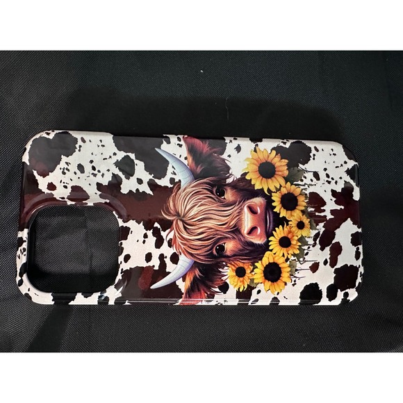 Cow‎ Sunflower iPhone Case Western Cute Farm Animal Print Cover - Picture 1 of 3